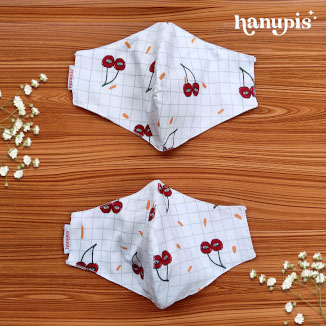 Masker kain motif felis in black